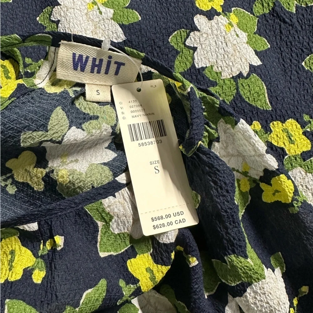 Anthropologie Whit Sadie Long Floral Maxi Dress 100% SIlk sz Small‎ NEW $568 - Picture 8 of 9